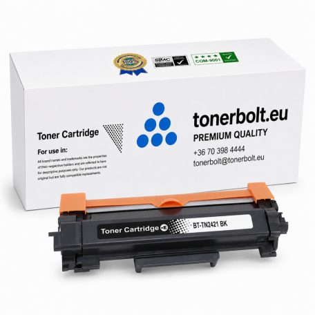 Brother TN-2421 utángyártott prémium toner 3000 old. (TN2421)  DCP-L2512D, DCP-L2532DW HL-L2312D, MFC-L2712DN/DW stb.