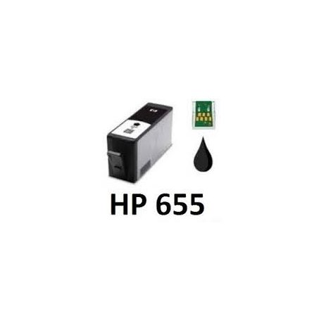 HP 655 XL / CZ109AE kapacitású fekete-black prémium utángyártott chipes tintapatron, patron- hewlett packard 