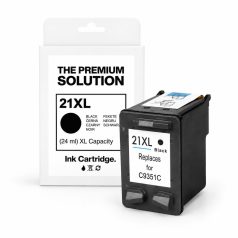   HP 21 XL C9351A/C9351CE XL kapacitású fekete-black prémium utángyártott tintapatron, patron - hewlett packard