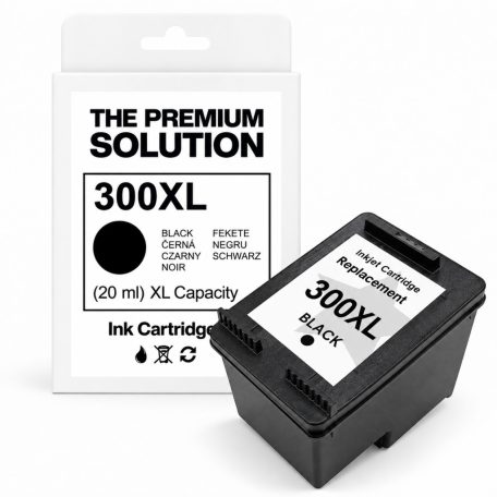 HP 300 XL / CC640EE / CC641EE XL kapacitású fekete-black prémium utángyártott tintapatron, patron - hewlett packard (300XL)