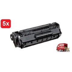   5db# HP Q2612A/12A (Laserjet 1010,1018,1020,3050) utángyártott prémium tonercsomag #5db + ingyenes kiszállítással.