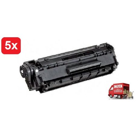 5db# HP Q2612A/12A (Laserjet 1010,1018,1020,3050) utángyártott prémium tonercsomag #5db + ingyenes kiszállítással.