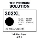 HP 302XL / F6U68AE XL 2,5x-es kapacitású  fekete-black prémium utángyártott tintapatron, patron- hewlett packard