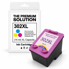   HP 302XL / F6U67AE XL kapacitású  színes-color prémium utángyártott tintapatron, patron- hewlett packard