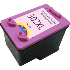   HP 302XL / F6U67AE XL kapacitású  színes-color prémium utángyártott tintapatron, patron- hewlett packard